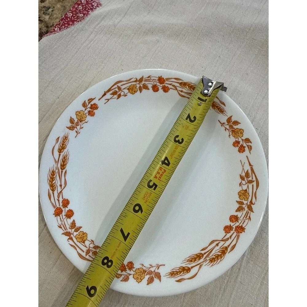 Corelle Autumn Harvest Dinner Plate 8.5 Inch Wheat Berries White Vitrelle Glass